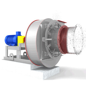 Дымосос ДН-12,5-1000 Центробежный дымосос одностороннего всасывания ДН-12,5-1000 предназначен для отсасывания дымовых газов из топок паровых и водогрейных котлоагрегатов, оборудованных эффективно действующими системами золоулавливания, а также для остасывания дымовых газов из топок газомазутных котельных агрегатов.